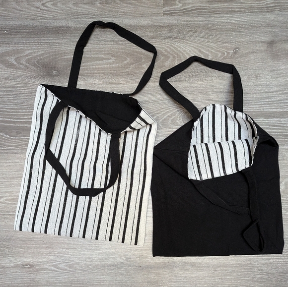 CANVAS TOTE | 2pc reversible canvas totes - Picture 5 of 8